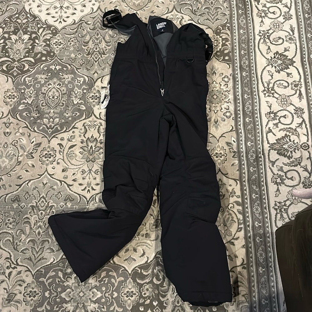 Lands End snow bibs. Black.